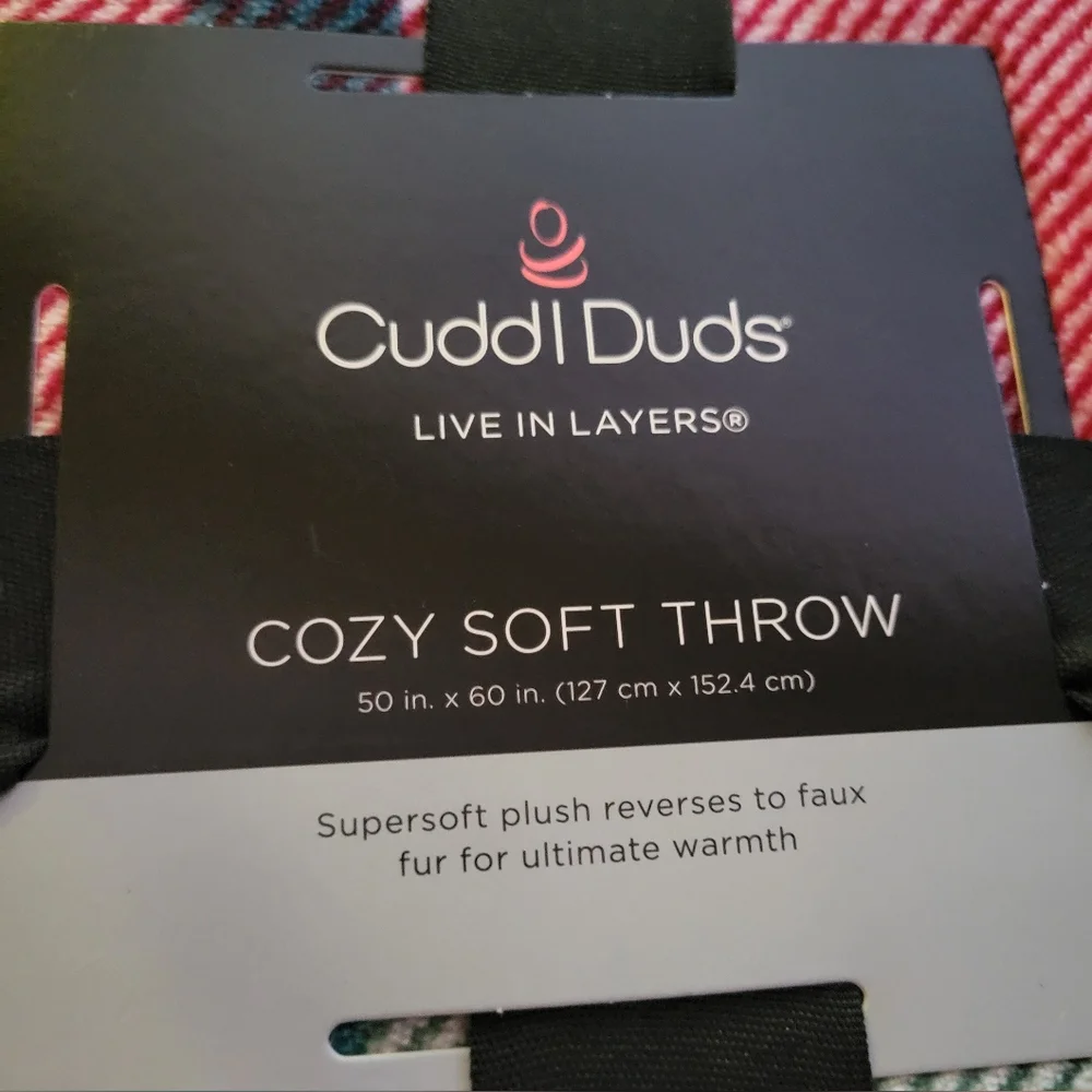 Cuddl Duds Plaid Cozy Throw Blanket